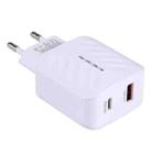 LZ-822A+C PD 20W USB-C / Type-C + QC 3.0 USB Fast Travel Charger, EU Plug - 1