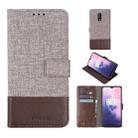 For OnePlus 7 MUXMA MX102 Horizontal Flip Canvas Leather Case with Stand & Card Slot & Wallet Function(Brown) - 1