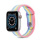 Rainbow Silicone Strap Watch Band For Apple Watch Series 7 45mm / 6 & SE & 5 & 4 44mm / 3 & 2 & 1 42mm(1) - 1