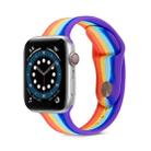 Rainbow Silicone Strap Watch Band For Apple Watch Series 9&8&7 41mm / SE 3&SE 2&6&SE&5&4 40mm / 3&2&1 38mm(6) - 1