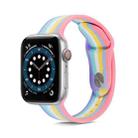 Rainbow Silicone Strap Watch Band For Apple Watch Series 7 41mm / 6 & SE & 5 & 4 40mm / 3 & 2 & 1 38mm(1) - 1