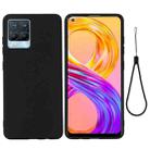 For OPPO Realme 8 / 8 Pro Pure Color Liquid Silicone Shockproof Full Coverage Case(Black) - 1