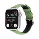 14mm Slim Genuine Leather Watch Band Watch Band For Apple Watch Ultra 49mm&Watch Ultra 2 49mm / Series 9&8&7 45mm / SE 3&SE 2&6&SE&5&4 44mm / 3&2&1 42mm(Green) - 1