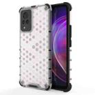 For vivo V21 Shockproof Honeycomb PC + TPU Case(White) - 1