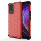 For vivo V21 Shockproof Honeycomb PC + TPU Case(Red) - 1