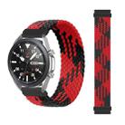 For Garmin Vivoactive 3 Adjustable Nylon Braided Elasticity Watch Band, Size:135mm(Red Black) - 1