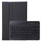 A220 Splittable Bluetooth Keyboard Leather Tablet Case for Samsung Galaxy Tab A7 Lite 8.7 T220 / T225, with Holder & Elastic Band Function(Black) - 1