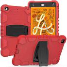 3-Layer Protection Screen Frame + PC + Silicone Shockproof Combination Case with Holder For iPad mini 5 / 4(Red+Black) - 1