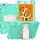 3-Layer Protection Screen Frame + PC + Silicone Shockproof Combination Case with Holder For iPad mini 5 / 4(Mint Green) - 1