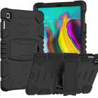 3-Layer Protection Screen Frame + PC + Silicone Shockproof Combination Case with Holder For Samsung Galaxy Tab S5e T720(Black) - 1