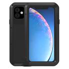 For iPhone 11 LOVE MEI Metal Shockproof Waterproof Dustproof Protective Case(Black) - 1