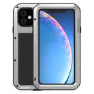 For iPhone 11 LOVE MEI Metal Shockproof Waterproof Dustproof Protective Case(Silver) - 1