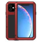 For iPhone 11 LOVE MEI Metal Shockproof Waterproof Dustproof Protective Case(Red) - 1