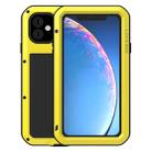 For iPhone 11 Pro Max LOVE MEI Metal Shockproof Waterproof Dustproof Protective Case(Yellow) - 1