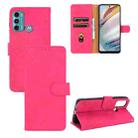 For Motorola Moto G60 / G40 Fusion Solid Color Skin Feel Magnetic Buckle Horizontal Flip Calf Texture PU Leather Case with Holder & Card Slots & Wallet(Rose Red) - 1