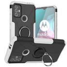 For Motorola  Moto G30 Armor Bear Shockproof PC + TPU Protective Case with Ring Holder(White) - 1