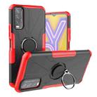 For vivo Y20 Armor Bear Shockproof PC + TPU Protective Case with Ring Holder(Red) - 1