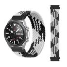 For Samsung Galaxy Watch 3 41mm Adjustable Nylon Braided Elasticity Watch Band, Size:125mm(Black White) - 1