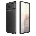 For Google Pixel 6 Carbon Fiber Texture Shockproof TPU Case(Black) - 1