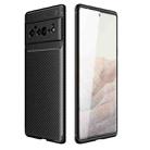 For Google Pixel 6 Pro Carbon Fiber Texture Shockproof TPU Case(Black) - 1