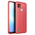 For OPPO Realme C21 Litchi Texture TPU Shockproof Case(Red) - 1