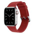 Bamboo Joint Silicone Watch Band For Apple Watch Series 8&7 41mm / SE 2&6&SE&5&4 40mm / 3&2&1 38mm(Red) - 1