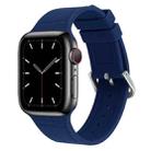 Bamboo Joint Silicone Watch Band For Apple Watch Series 8&7 41mm / SE 2&6&SE&5&4 40mm / 3&2&1 38mm(Dark Blue) - 1