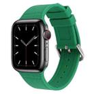 Bamboo Joint Silicone Watch Band For Apple Watch Ultra 49mm / Series 8&7 45mm / SE 2&6&SE&5&4 44mm / 3&2&1 42mm(Green) - 1