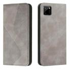 For OPPO Realme C11 Skin Feel Magnetic S-type Solid Color Horizontal Flip Leather Case with Holder & Card Slot & Wallet(Grey) - 1