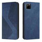 For OPPO Realme C11 Skin Feel Magnetic S-type Solid Color Horizontal Flip Leather Case with Holder & Card Slot & Wallet(Blue) - 1