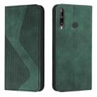 For Huawei P40 lite E Skin Feel Magnetic S-type Solid Color Horizontal Flip Leather Case with Holder & Card Slot & Wallet(Green) - 1