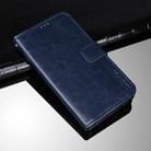 For Asus Zenfone 8 ZS590KS idewei Crazy Horse Texture Horizontal Flip Leather Case with Holder & Card Slots & Wallet(Blue) - 1