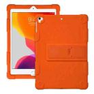 All-inclusive Silicone Shockproof Case with Holder For iPad 9.7 2018/2017 / Air 2 / Air / Pro 9.7 2016(Orange) - 1