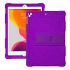 All-inclusive Silicone Shockproof Case with Holder For iPad 9.7 2018/2017 / Air 2 / Air / Pro 9.7 2016(Purple) - 1