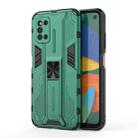 For Samsung Galaxy F52 5G Supersonic PC + TPU Shock-proof Case with Holder(Green) - 1