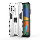 For Samsung Galaxy F52 5G Supersonic PC + TPU Shock-proof Case with Holder(Silver) - 1