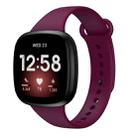 For Fitbit Versa 3 Silicone Watch Band(Wine Red) - 1