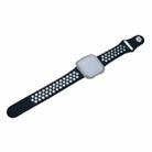 For Fitbit Versa 3 Two-color Silicone Watch Band(Black White) - 1