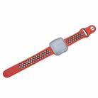 For Fitbit Versa 3 Two-color Silicone Watch Band(Red Black) - 1