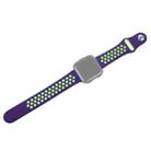 For Fitbit Versa 3 Two-color Silicone Watch Band(Purple Green) - 1