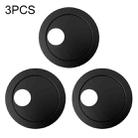 3 PCS Universal Round Shape Design WebCam Cover Camera Cover for Desktop, Laptop, Tablet, Phones(Black) - 1