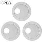 3 PCS Universal Round Shape Design WebCam Cover Camera Cover for Desktop, Laptop, Tablet, Phones(White) - 1