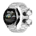 GT69 1.3 inch IPS Touch Screen IP67 Waterproof Bluetooth Earphone Smart Watch, Support Sleep Monitoring / Heart Rate Monitoring / Bluetooth Call(Silver Steel Band) - 1