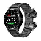 GT69 1.3 inch IPS Touch Screen IP67 Waterproof Bluetooth Earphone Smart Watch, Support Sleep Monitoring / Heart Rate Monitoring / Bluetooth Call(Black Steel Band) - 1