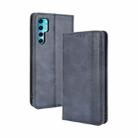 For TCL 20 Pro 5G Magnetic Buckle Retro Crazy Horse Texture Horizontal Flip Leather Case with Holder & Card Slots & Photo Frame(Blue) - 1