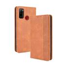 For Ulefone Note 10 Magnetic Buckle Retro Crazy Horse Texture Horizontal Flip Leather Case with Holder & Card Slots & Photo Frame(Brown) - 1