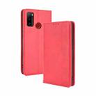 For Ulefone Note 10 Magnetic Buckle Retro Crazy Horse Texture Horizontal Flip Leather Case with Holder & Card Slots & Photo Frame(Red) - 1