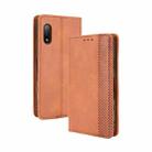 For Sony Xperia Ace II Magnetic Buckle Retro Crazy Horse Texture Horizontal Flip Leather Case with Holder & Card Slots & Photo Frame(Brown) - 1