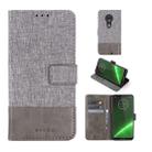For Motorola Moto G7 Plus MUXMA MX102 Horizontal Flip Canvas Leather Case with Stand & Card Slot & Wallet Function(Grey) - 1