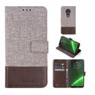 For Motorola Moto G7 Plus MUXMA MX102 Horizontal Flip Canvas Leather Case with Stand & Card Slot & Wallet Function(Brown) - 1